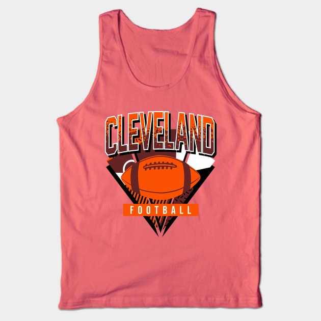 Cleveland Football Retro Gameday Tank Top by funandgames